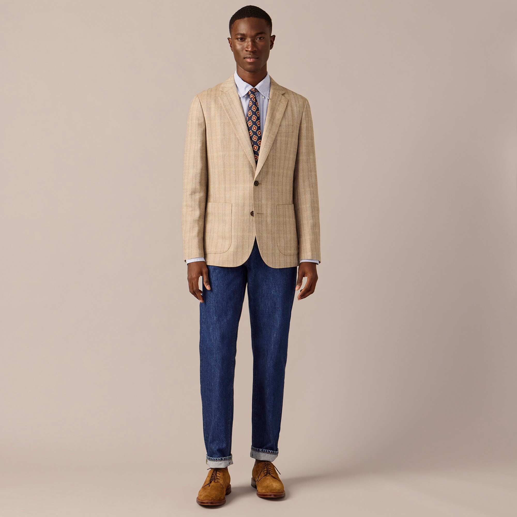  Ludlow Slim-fit blazer in English cotton-wool blend