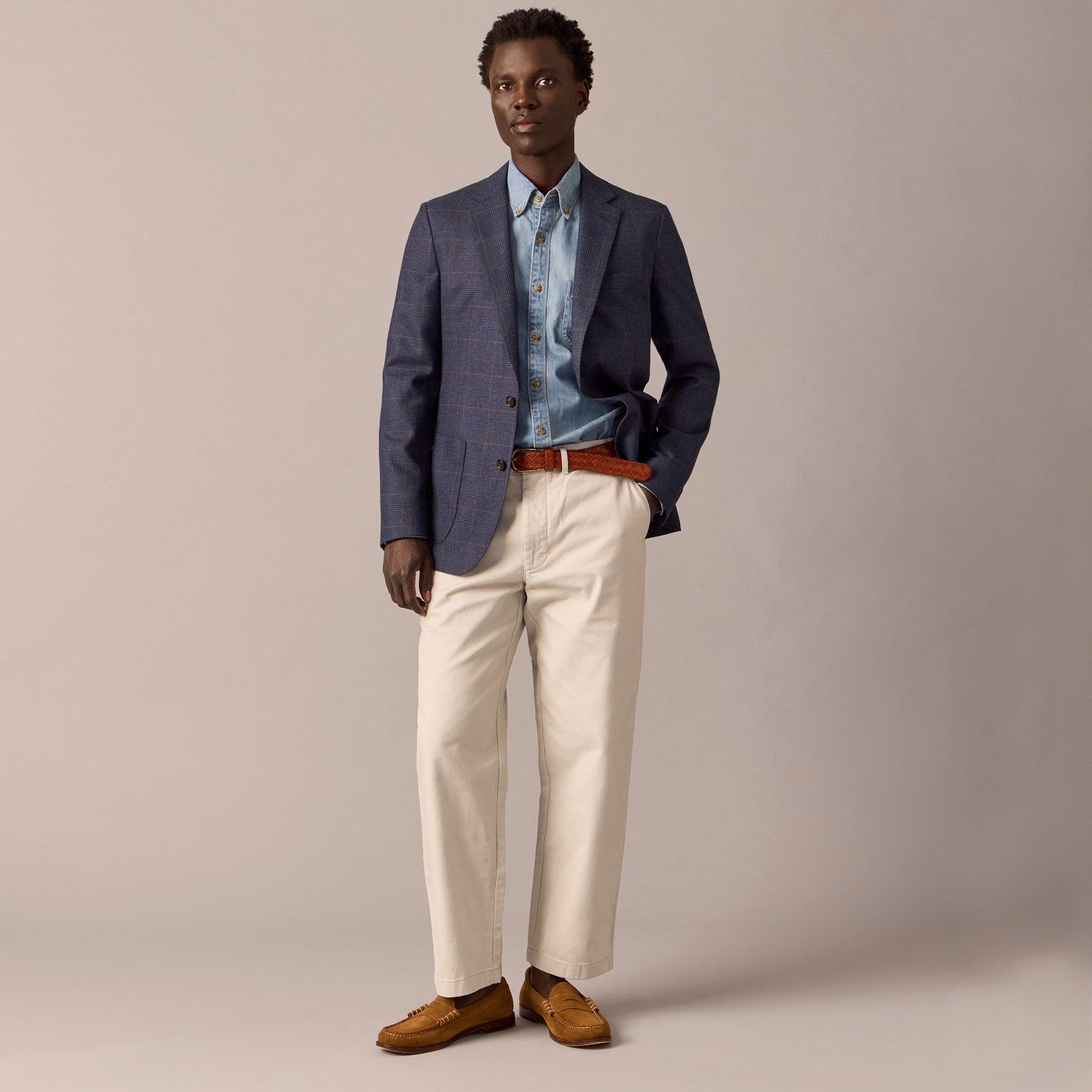 mens Ludlow Slim-fit blazer in English cotton-wool blend