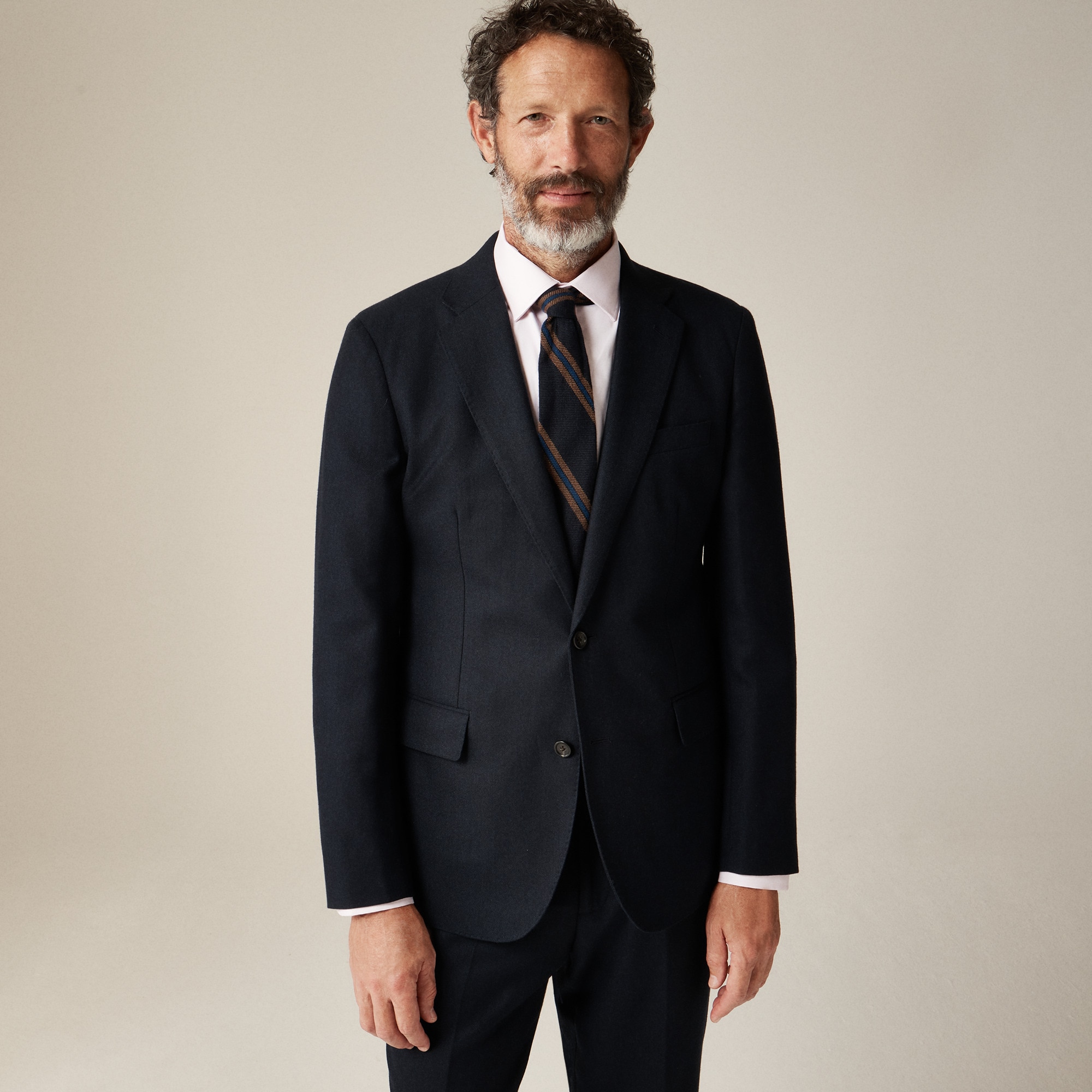 Ludlow Slim-fit suit jacket in English cotton-wool blend