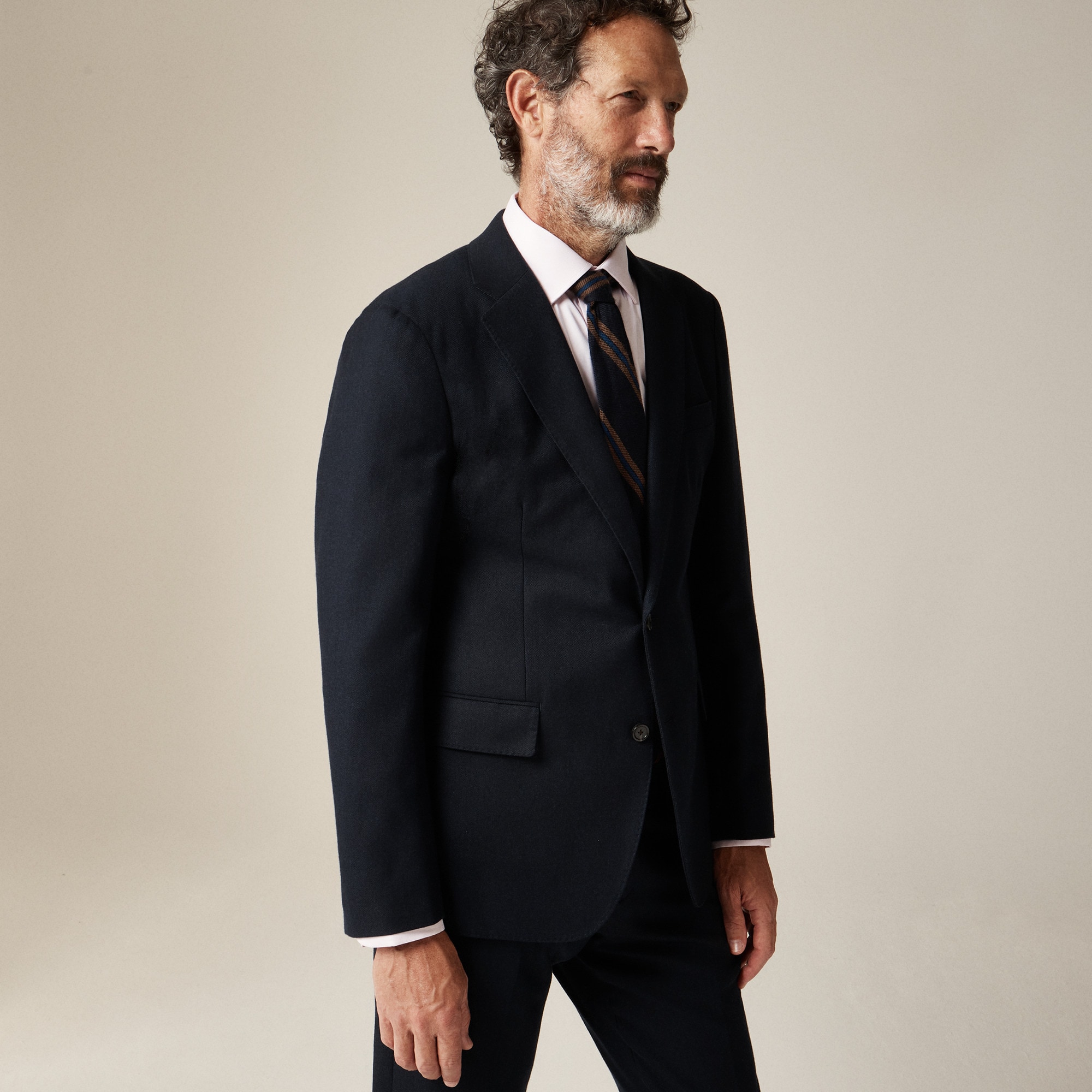 Ludlow Slim-fit suit jacket in English cotton-wool blend