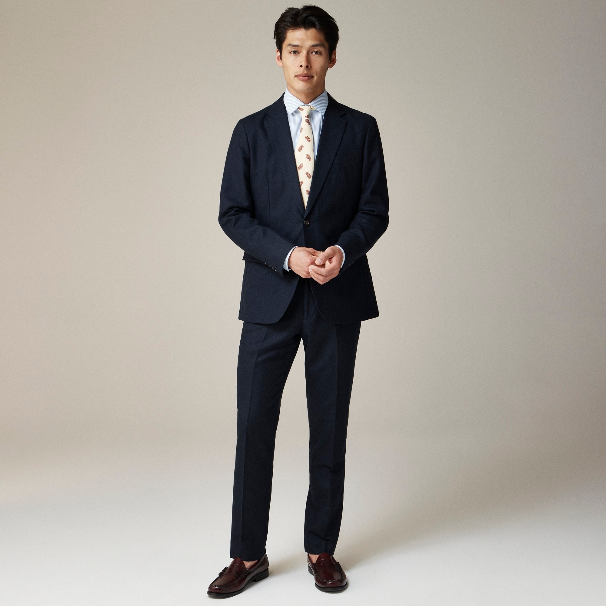  Ludlow Slim-fit suit jacket in English cotton-wool blend