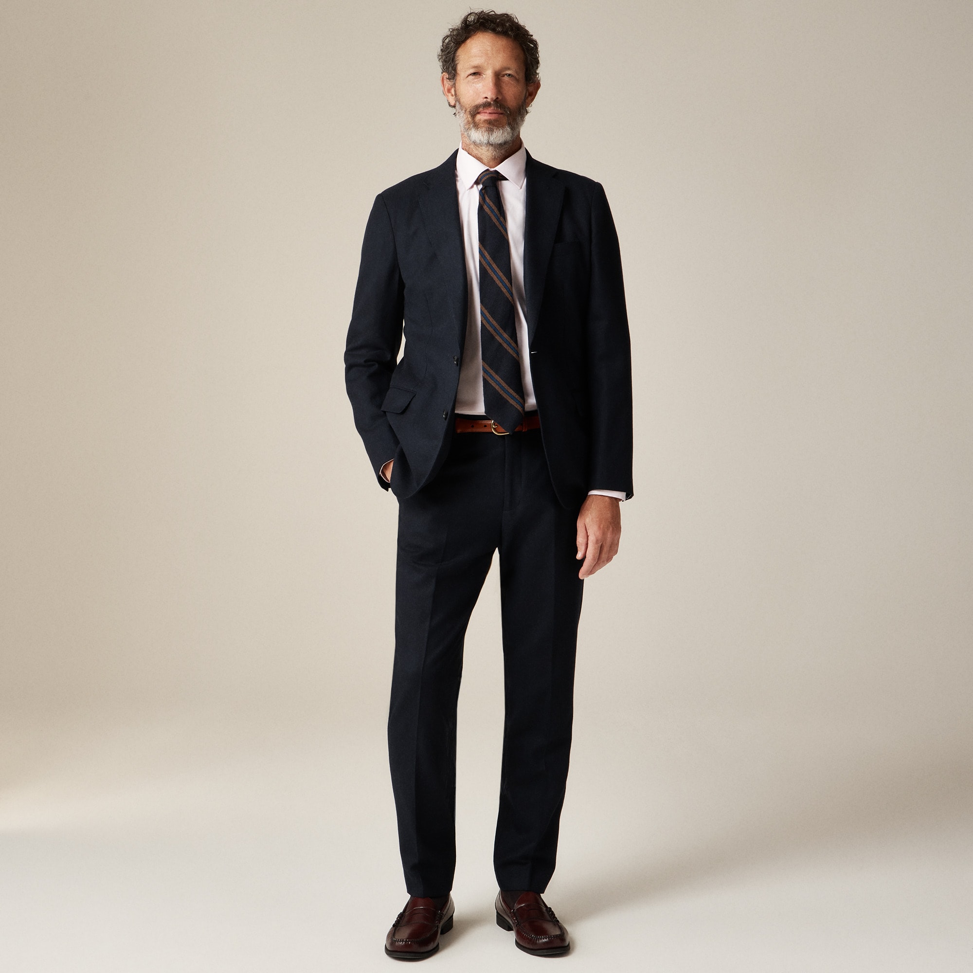 Ludlow Slim-fit suit jacket in English cotton-wool blend