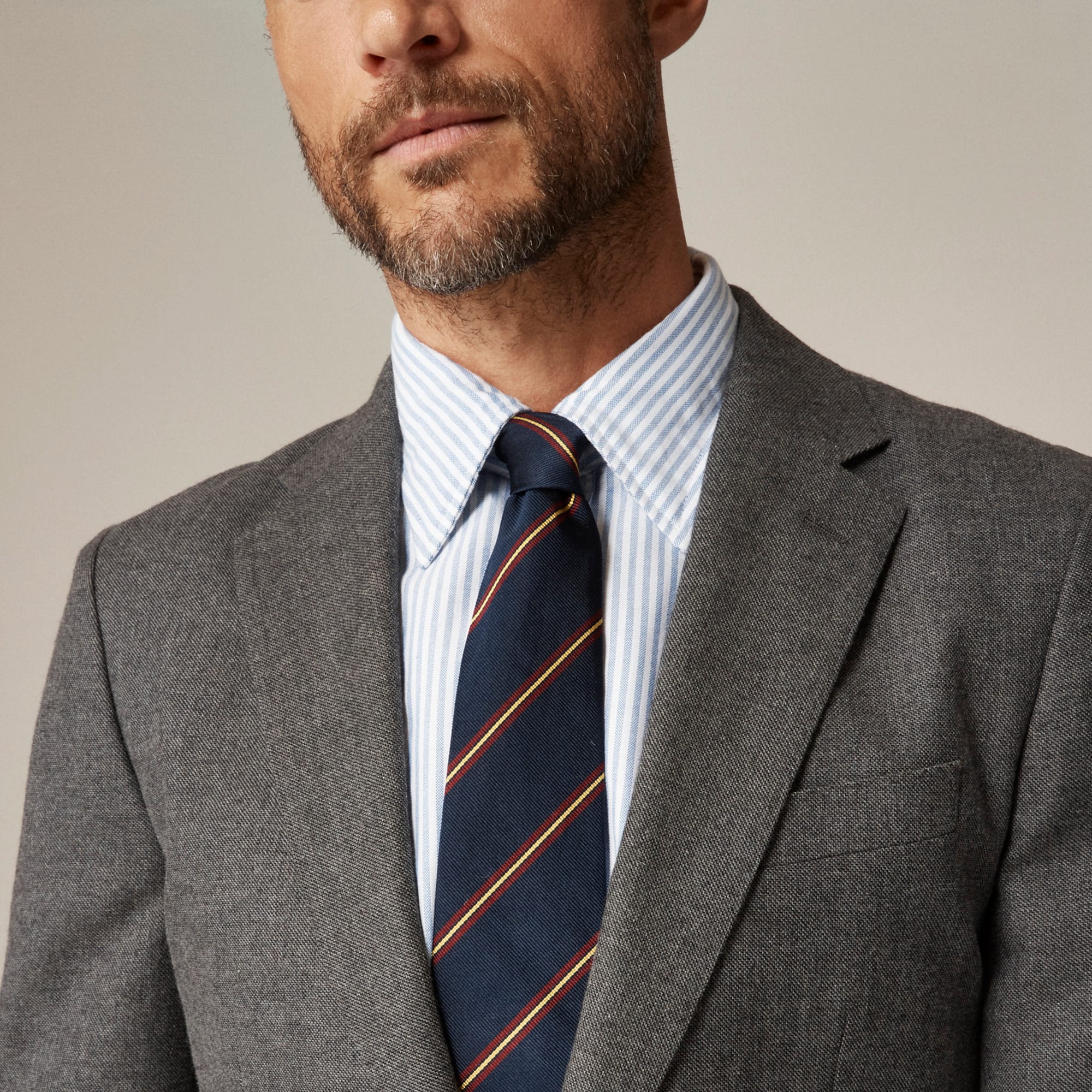 Ludlow Slim-fit suit jacket in English cotton-wool blend