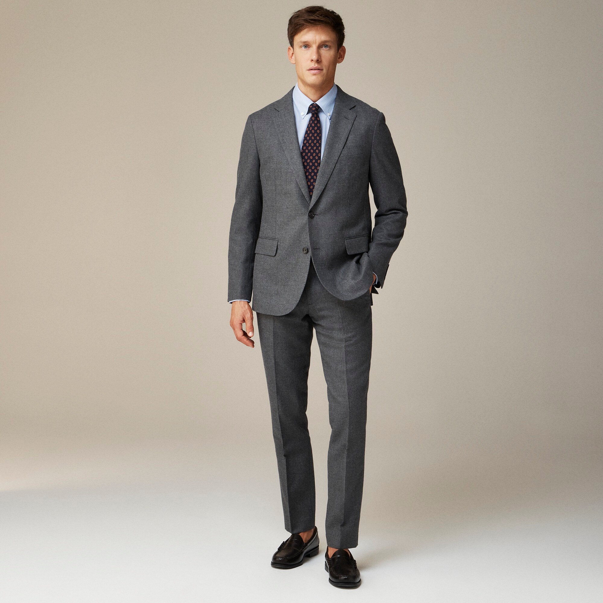  Ludlow Slim-fit suit jacket in English cotton-wool blend