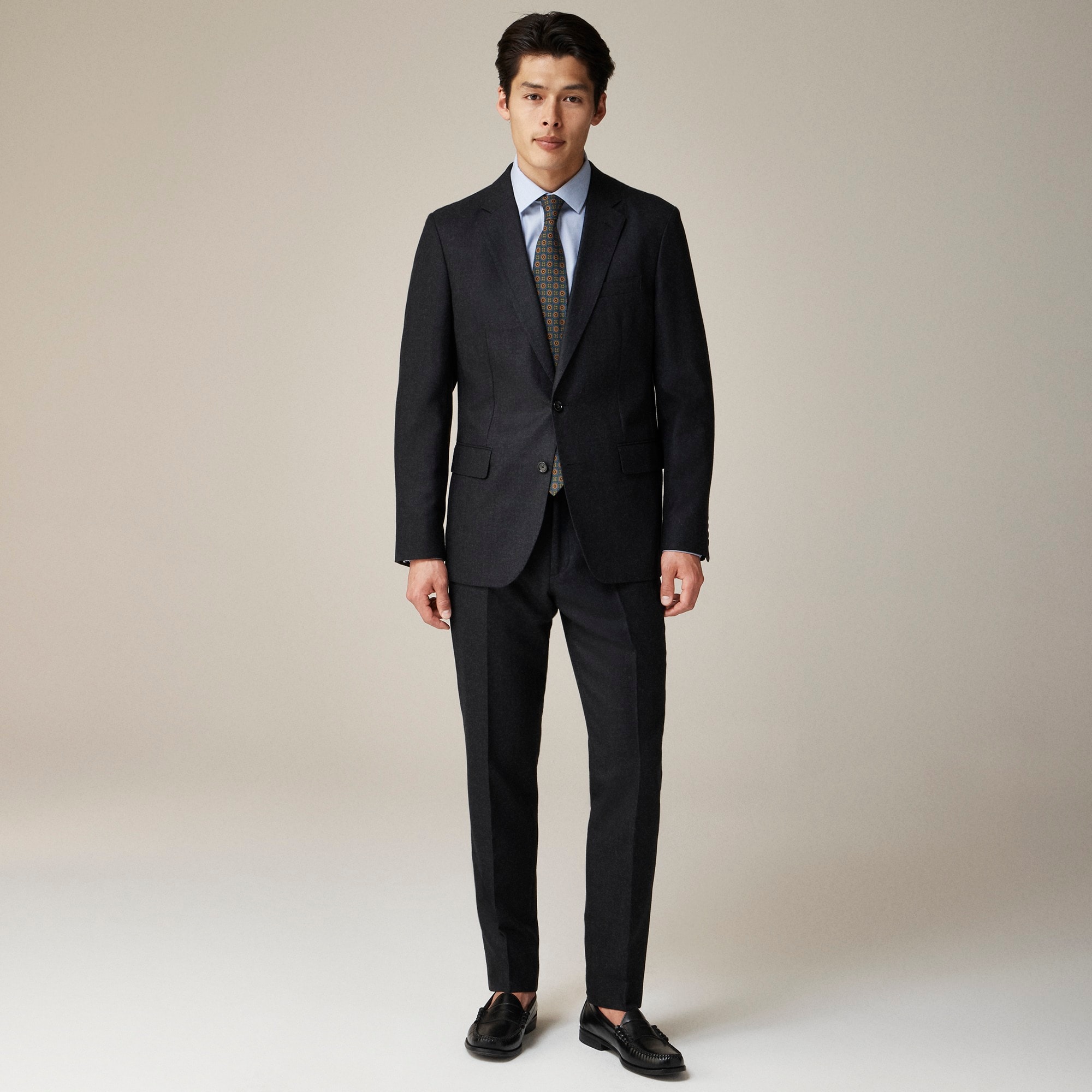 Ludlow Slim-fit suit jacket in English cotton-wool blend