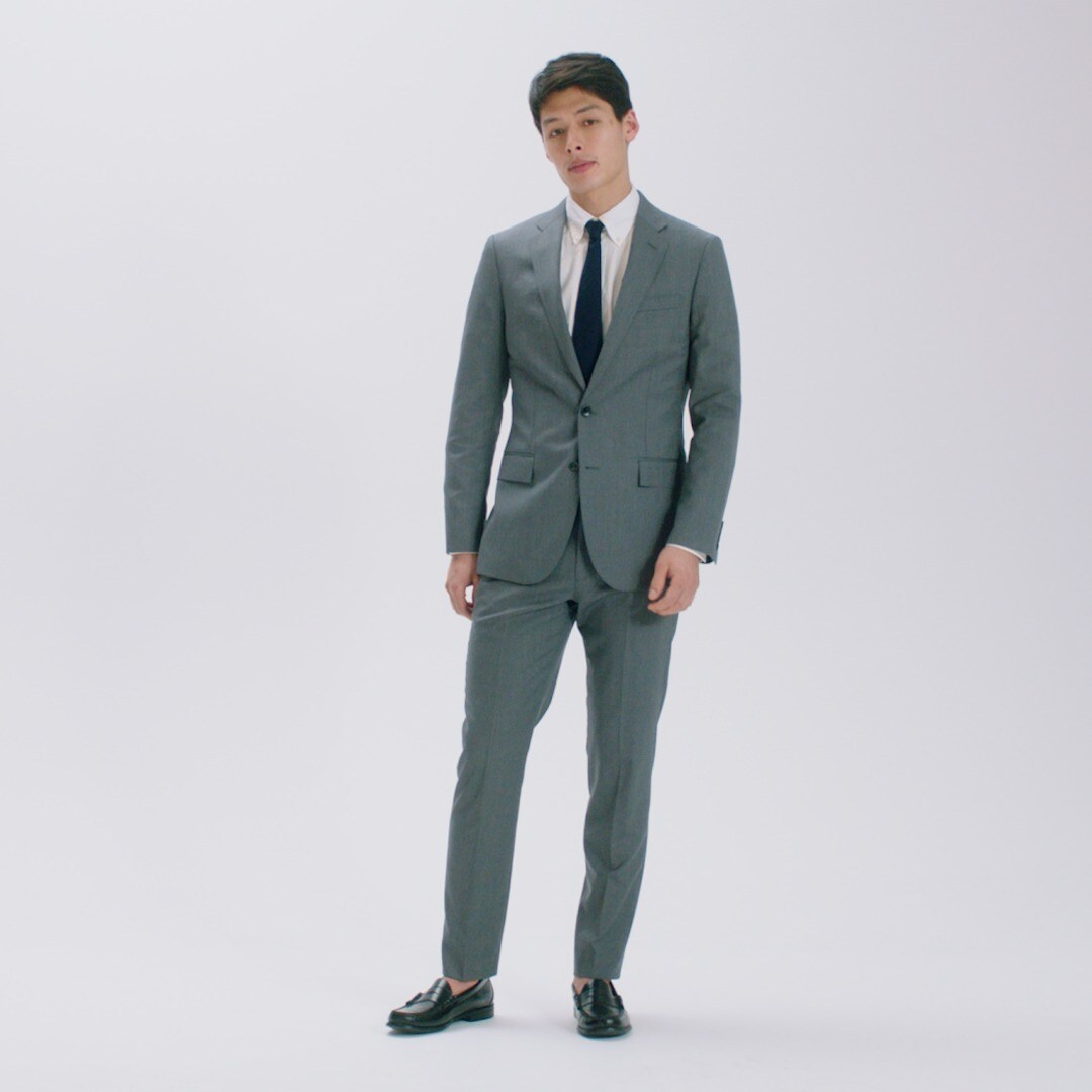 Ludlow Slim-fit suit jacket in English cotton-wool blend