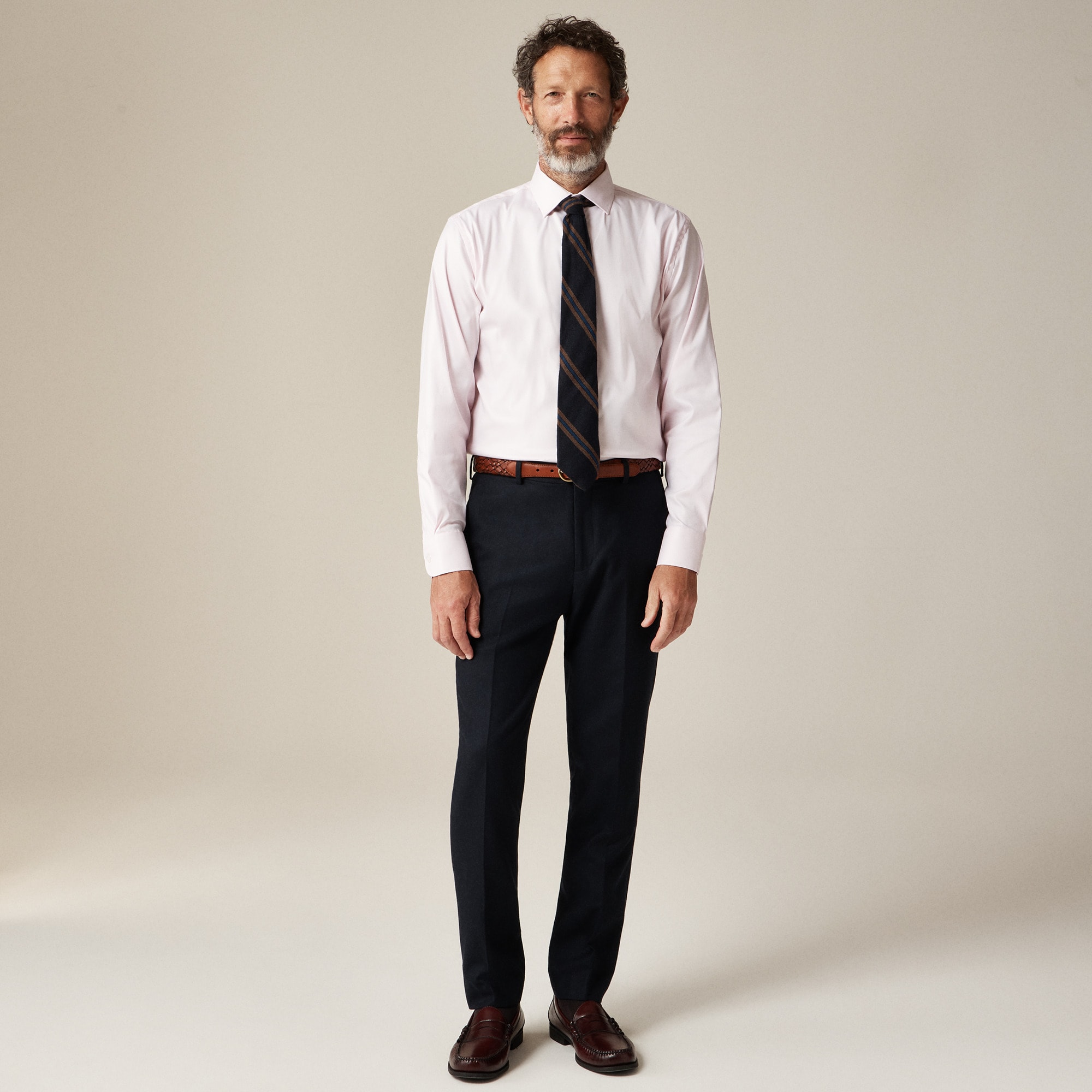 Ludlow Slim-fit suit pant in English cotton-wool blend
