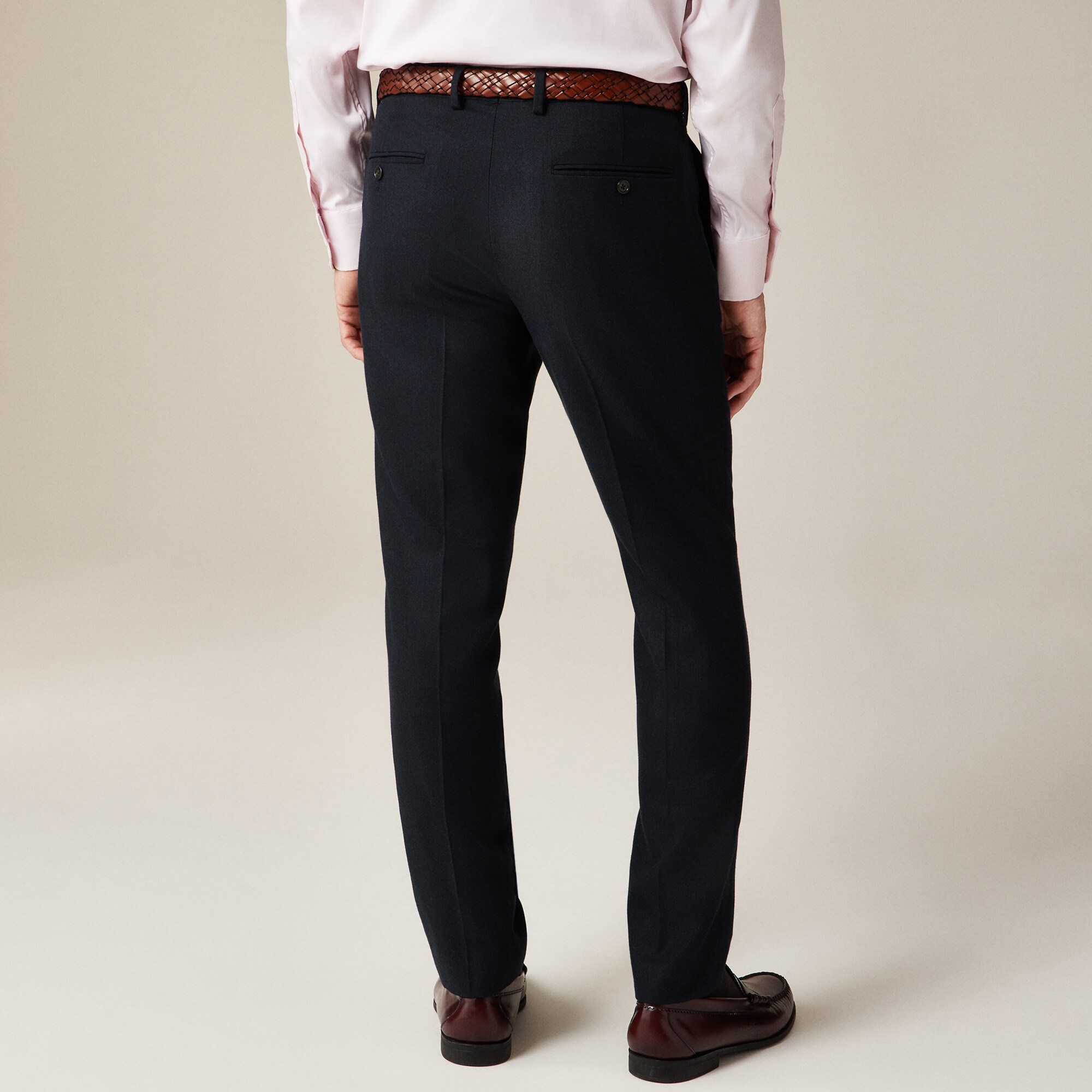 Ludlow Slim-fit suit pant in English cotton-wool blend
