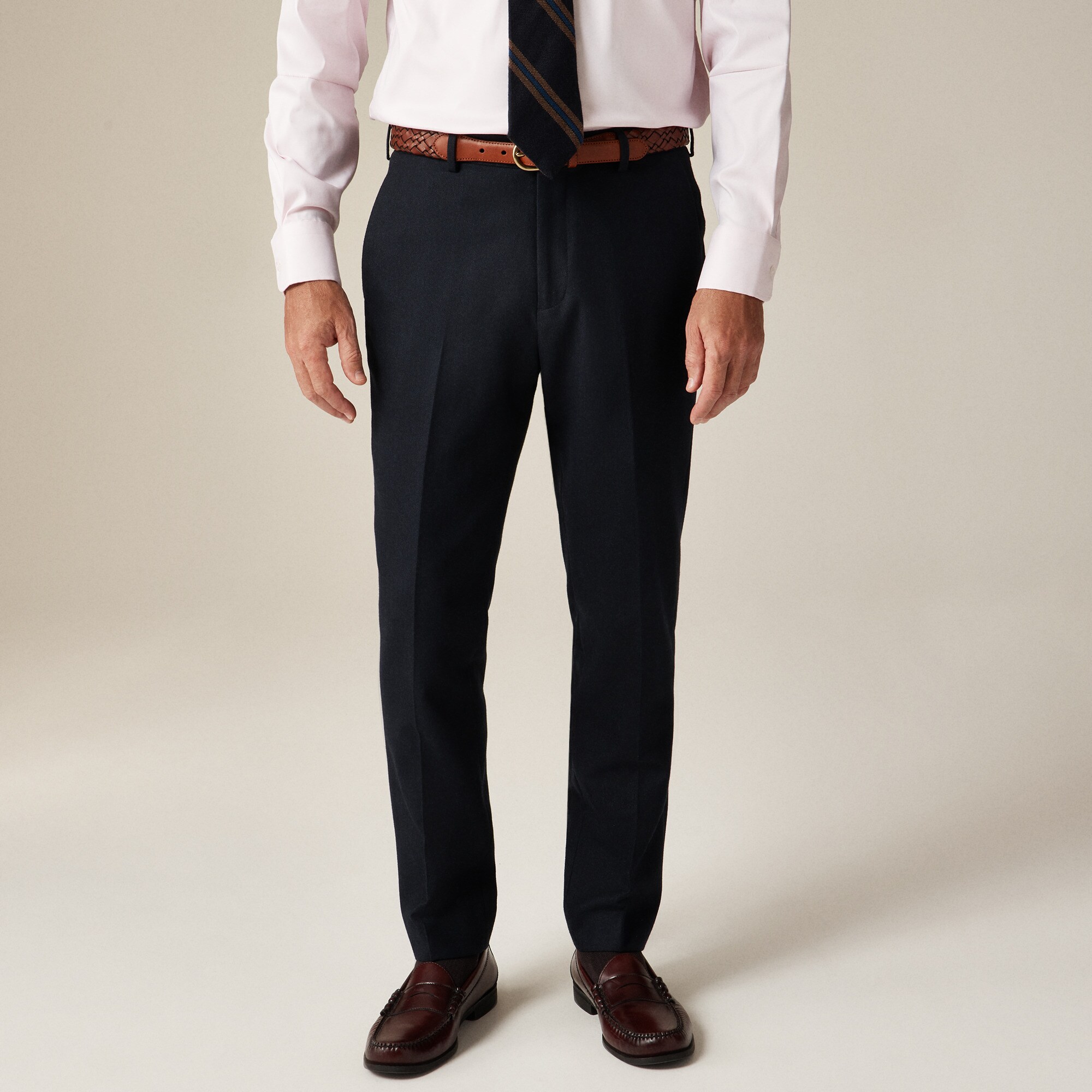 Ludlow Slim-fit suit pant in English cotton-wool blend