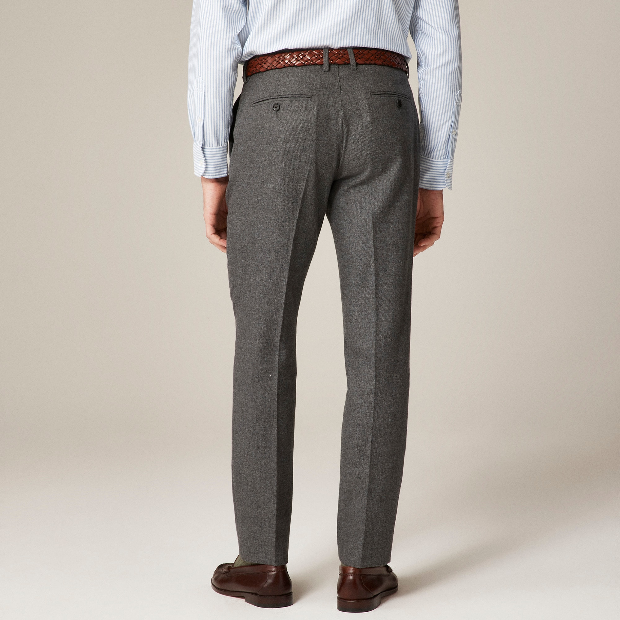 Ludlow Slim-fit suit pant in English cotton-wool blend