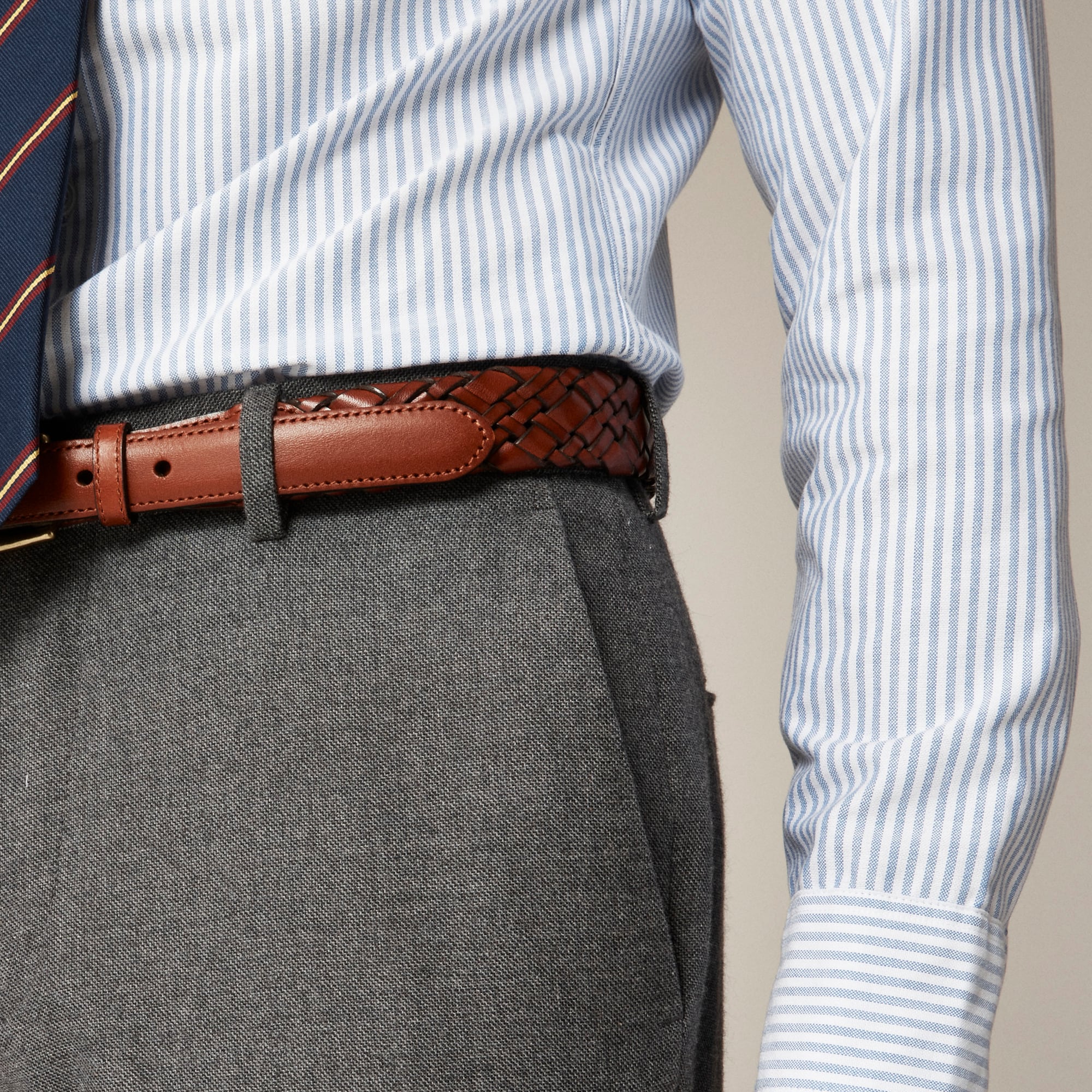 Ludlow Slim-fit suit pant in English cotton-wool blend