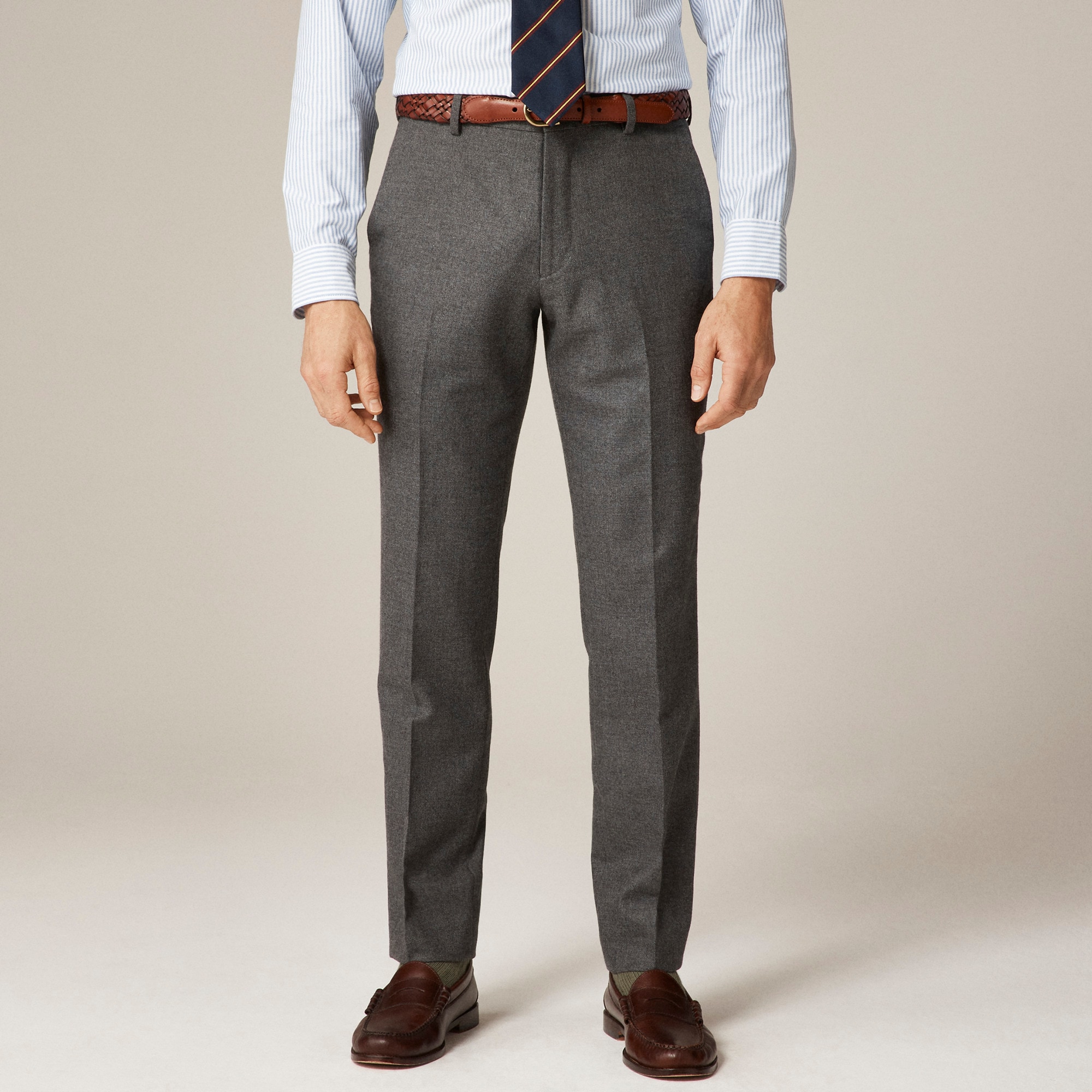 Ludlow Slim-fit suit pant in English cotton-wool blend