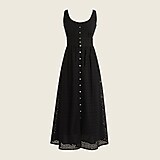 Button-front eyelet dress