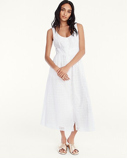 j.crew: button-front eyelet dress for women