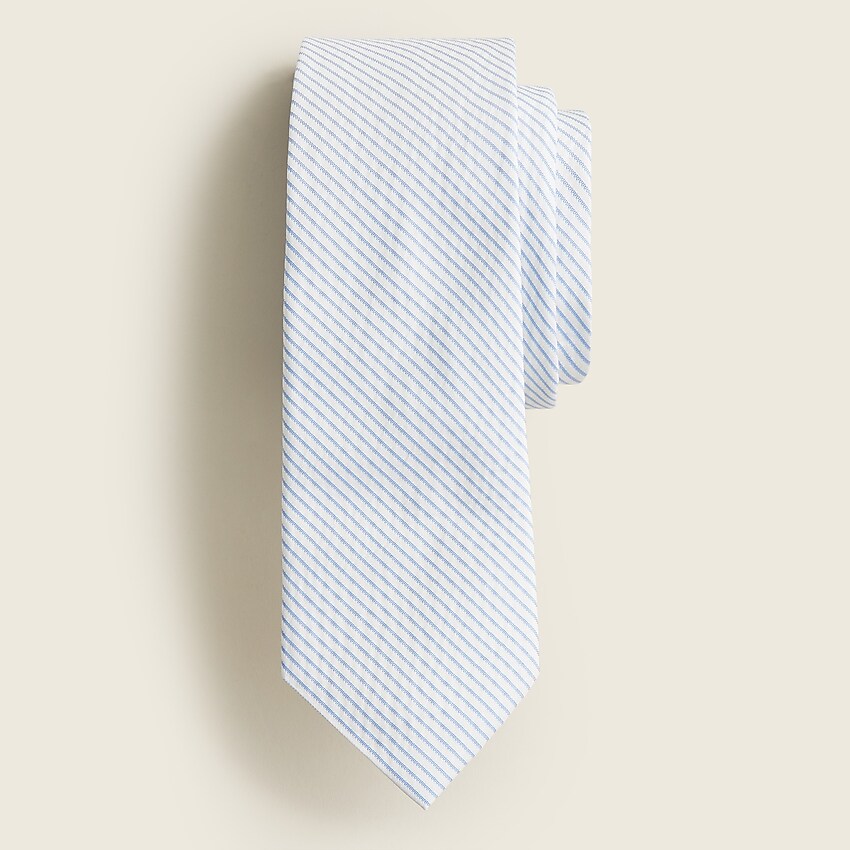 j.crew: english silk seersucker tie for men, right side, view zoomed