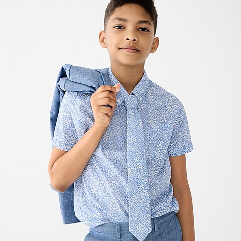 boys Boys' short-sleeve button-up in Liberty® fabric