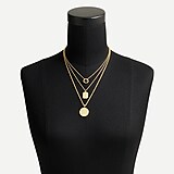 Three-layer gold necklace