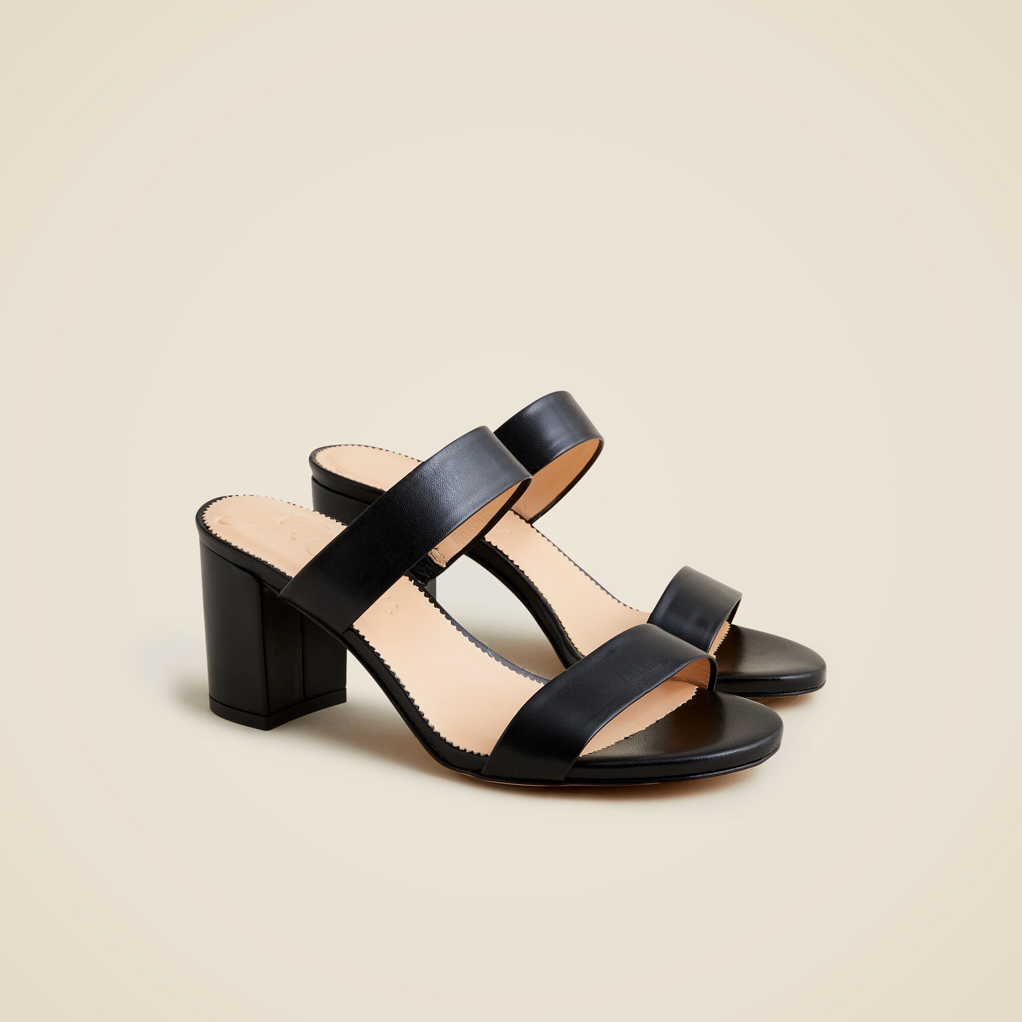 Lucie double-strap block-heel sandals