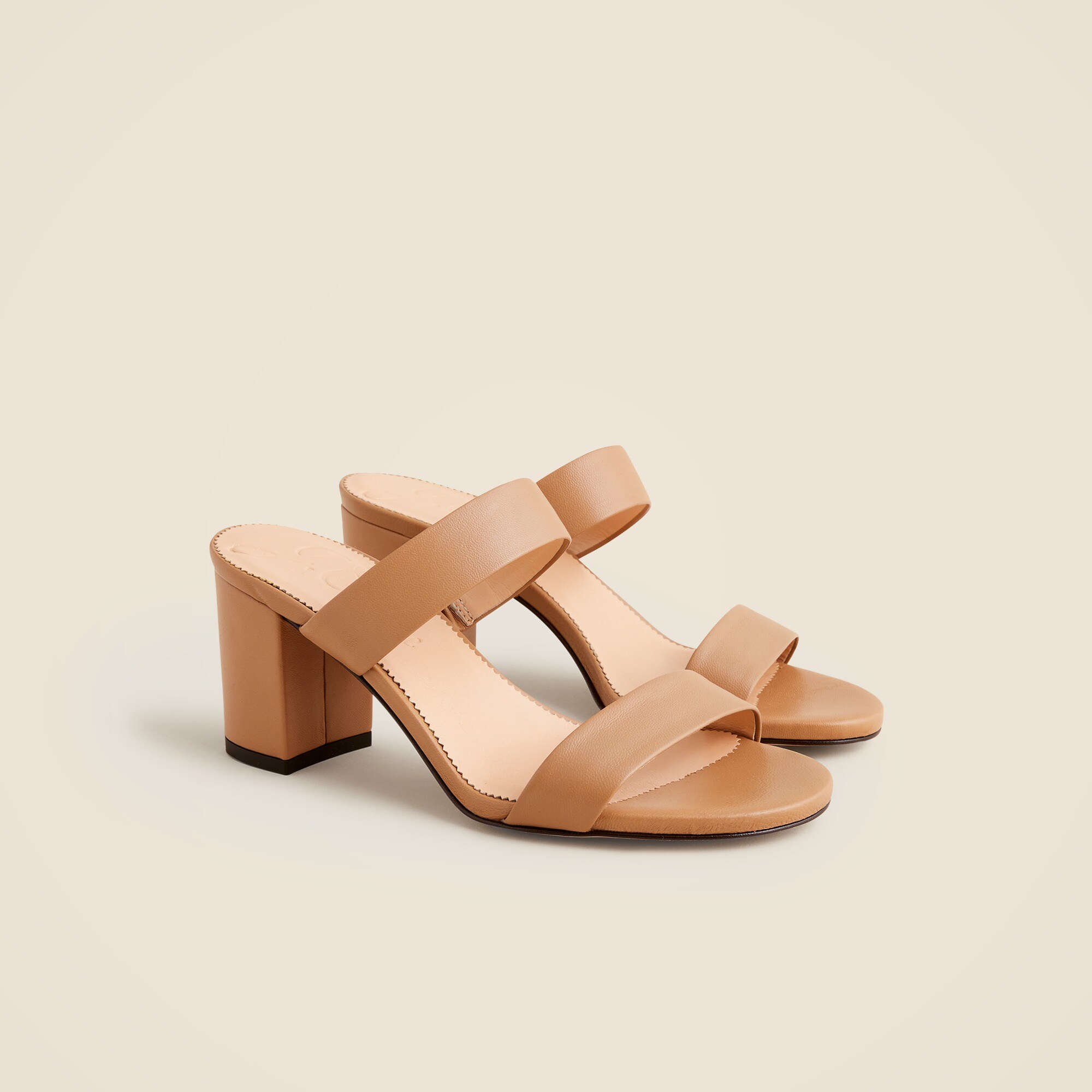 Lucie double-strap block-heel sandals