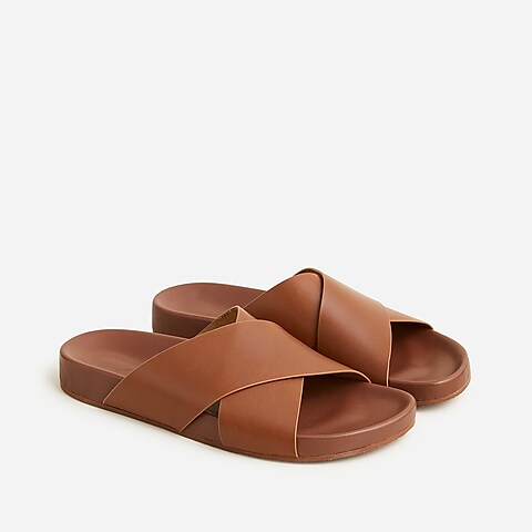 womens Marina cross-strap sandals in leather