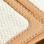 Slide sandals in canvas and leather CANVAS CARAMEL j.crew: slide sandals in canvas and leather for women