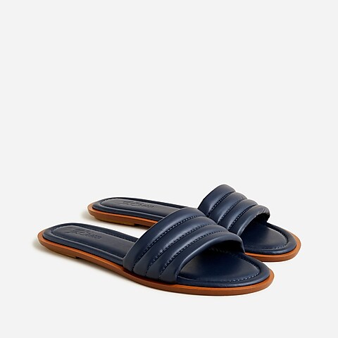 womens Sorrento padded slides in leather