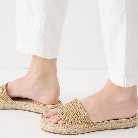 womens Raffia slip-on espadrille sandals