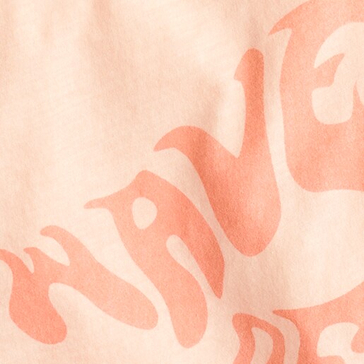 Cropped "Wave of love" T-shirt ICED PEACH cropped "wave of love" t-shirt for women