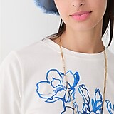 Made-in-the-USA painted floral T-shirt