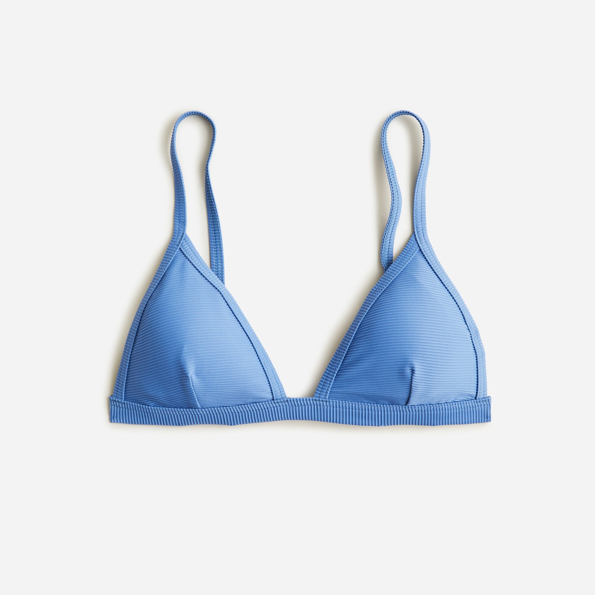 Ribbed triangle bikini top