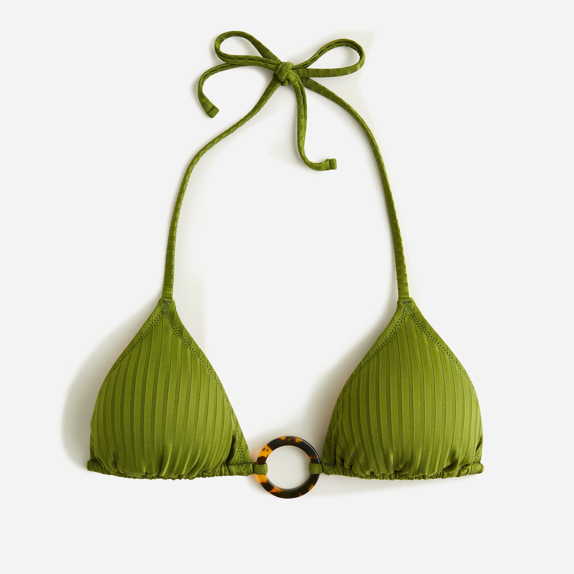 Wide-rib O-ring string bikini top