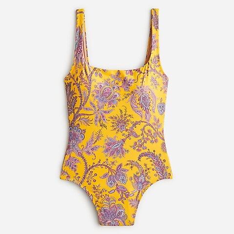 womens Squareneck one-piece in Ratti® golden paisley
