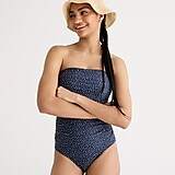 Ruched bandeau one-piece in dot