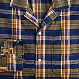 Indian madras three-pocket camp-collar shirt