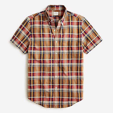mens Relaxed short-sleeve Indian madras shirt