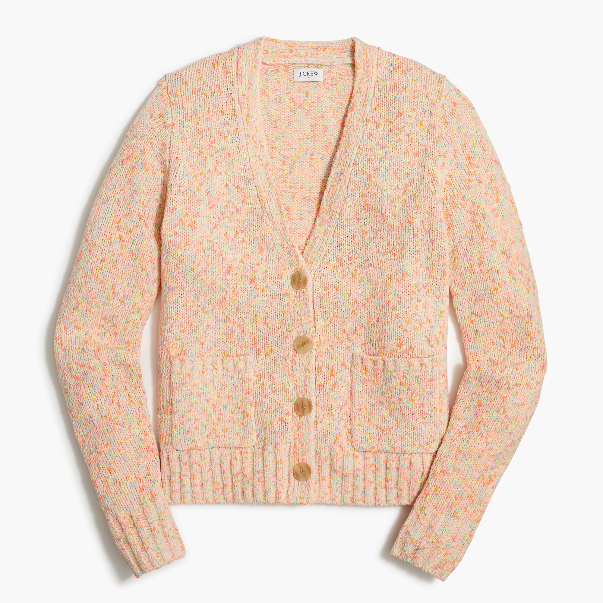 Confetti beach button-up cardigan sweater