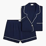 Short-sleeve knit pajama set
