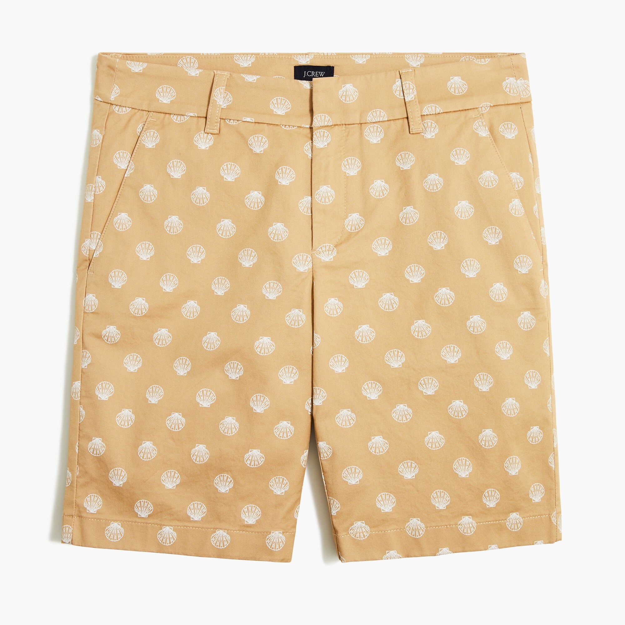 9" frankie bermuda chino short in shell print for women