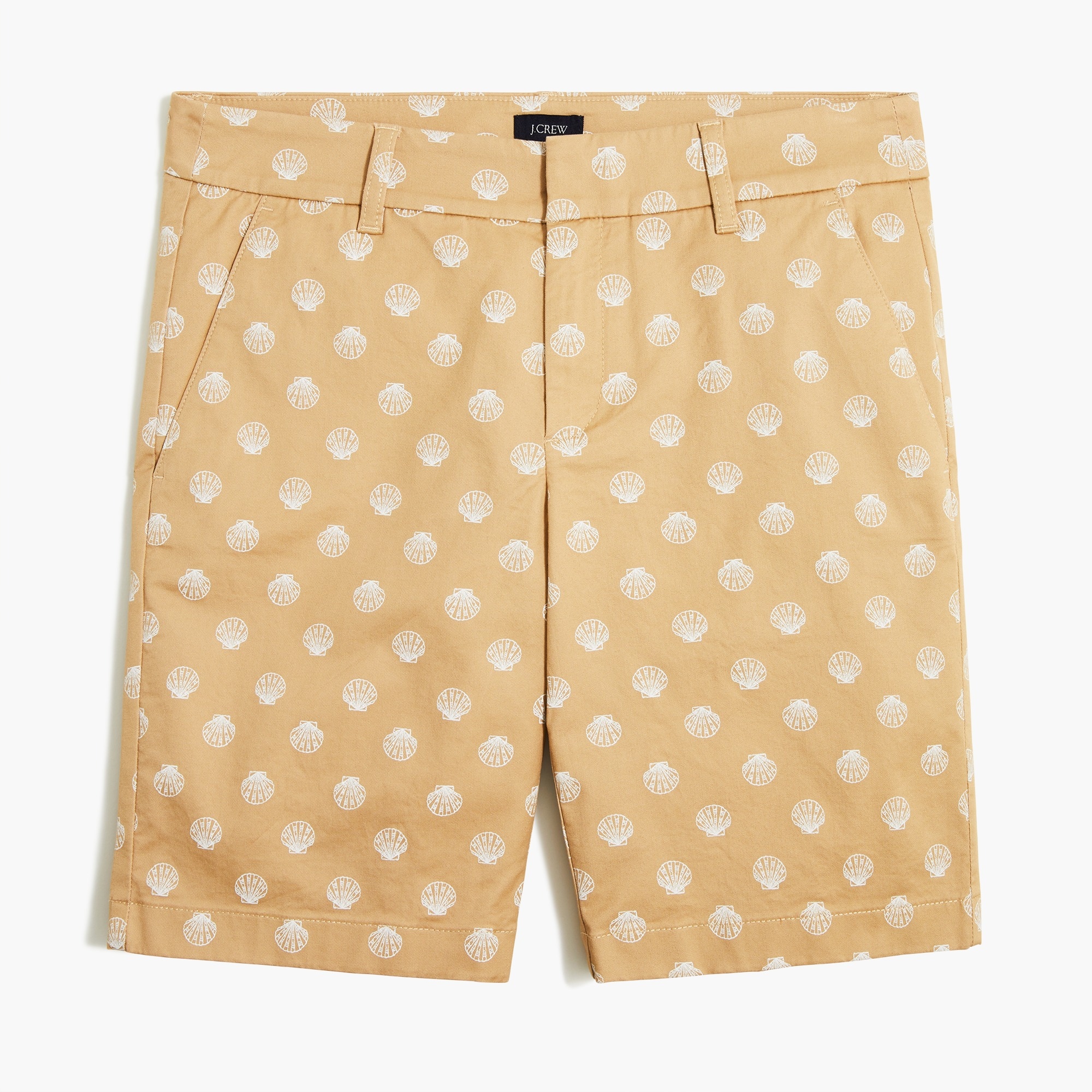 9" frankie bermuda chino short in shell print for women