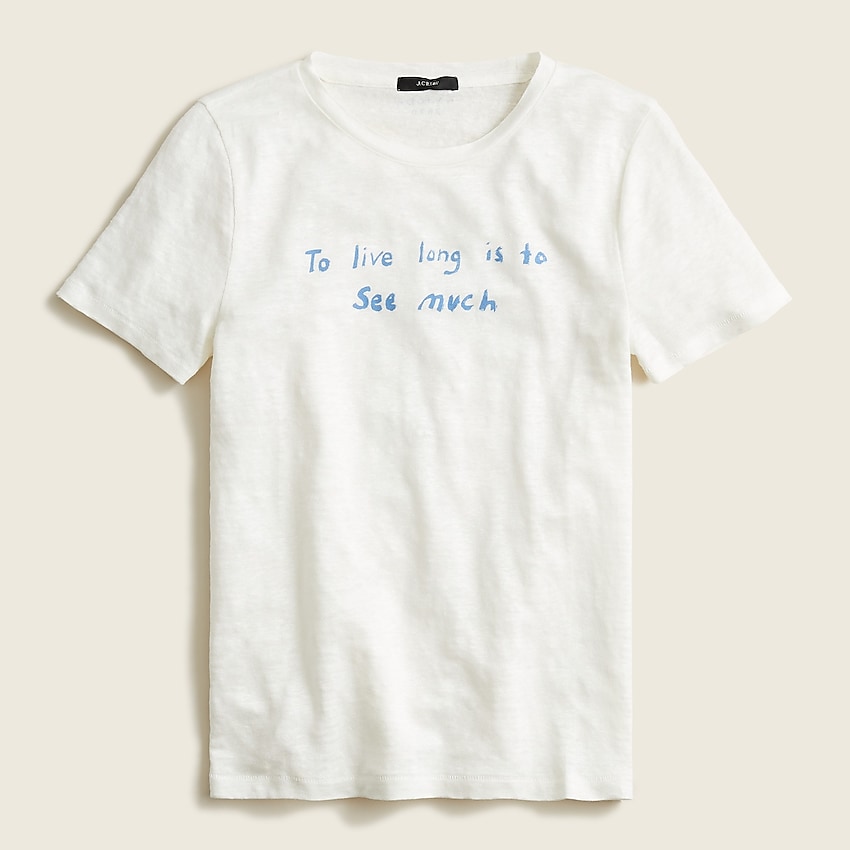 j.crew: cassi namoda x j.crew limited-edition "to live long..." t-shirt for women