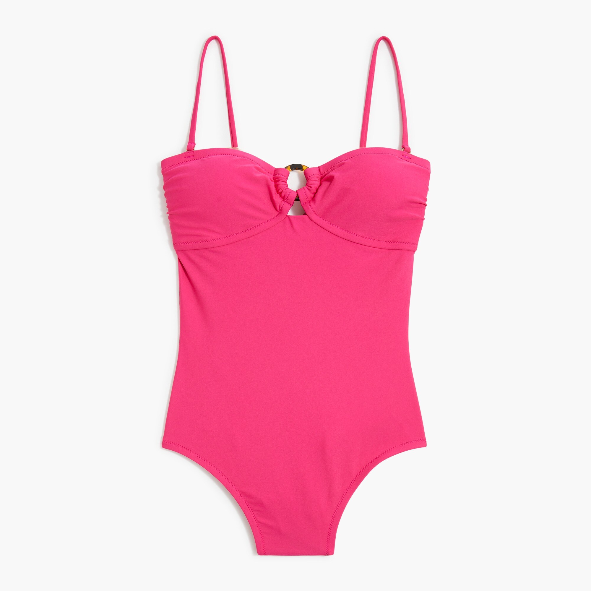 tortoise-ring bandeau one-piece swimsuit for women