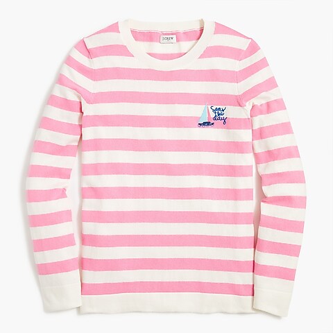 womens "Seas the day" Teddie sweater