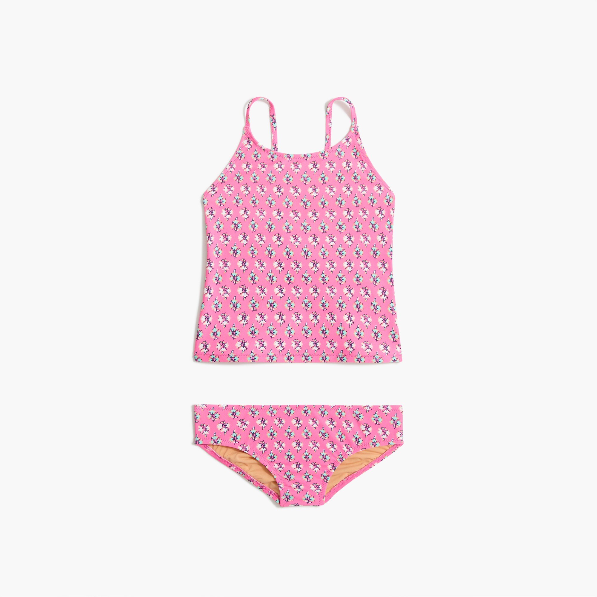 Girls' floral tankini set