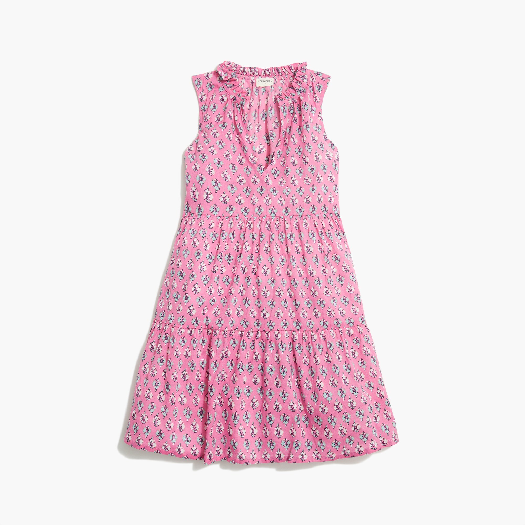 Girls' colorblock tiered cover-up