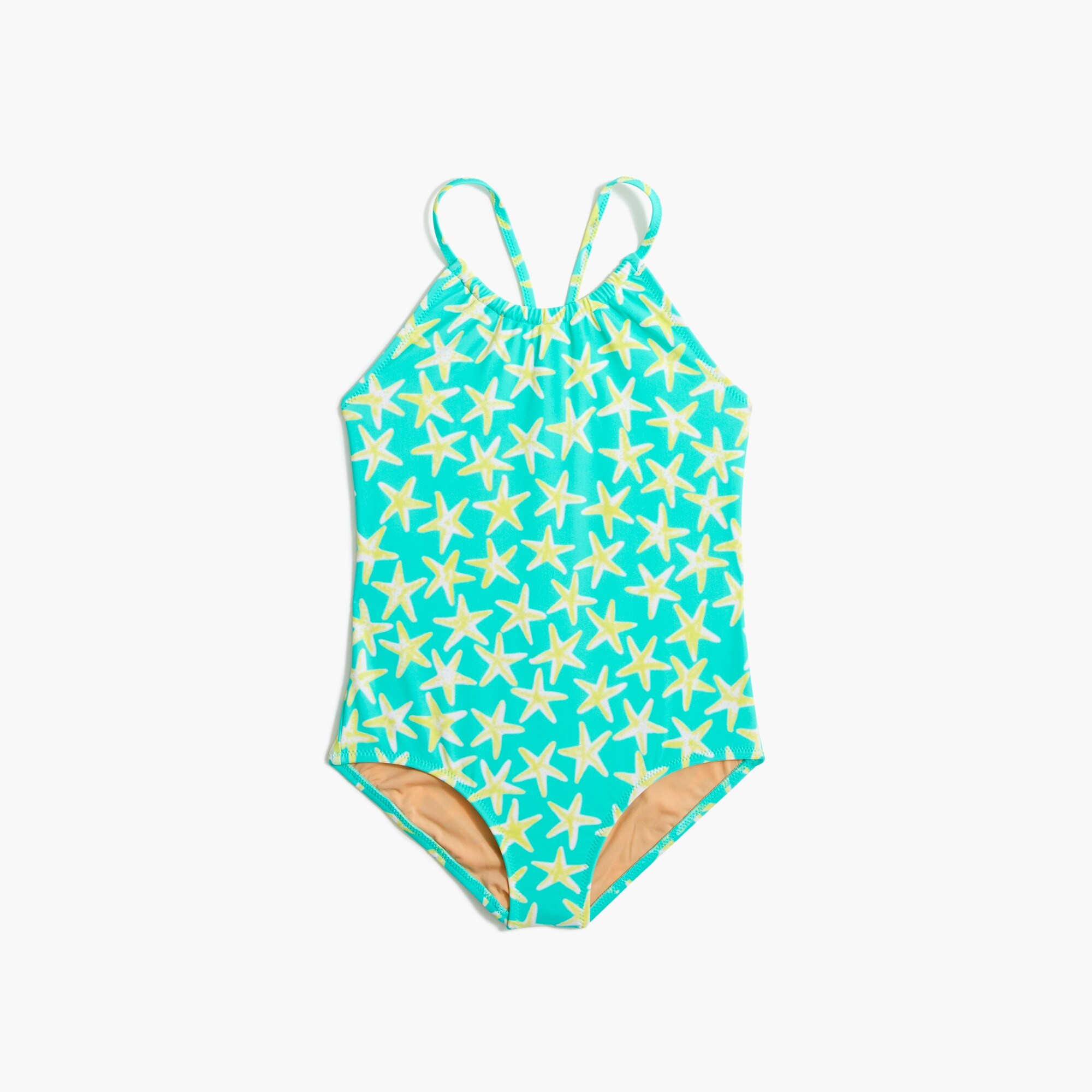 Girls' starfish one-piece swimsuit