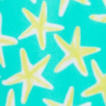 Girls' starfish one-piece swimsuit CHROME GREEN YELLOW factory: girls' starfish one-piece swimsuit for girls