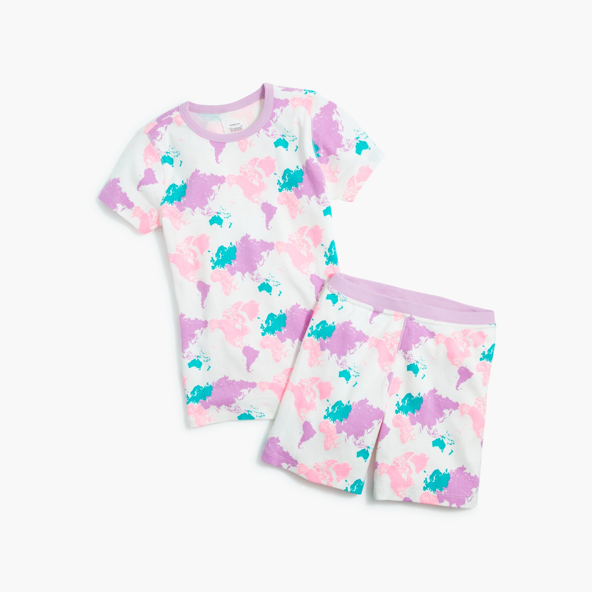 Girls' world map pajama set