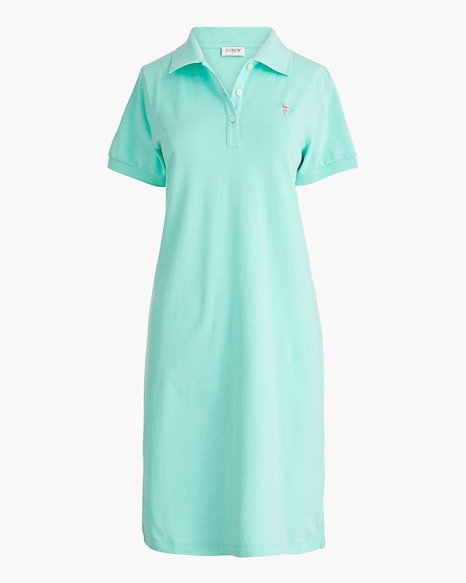 Factory: Short-sleeve Polo T-shirt Dress For Women