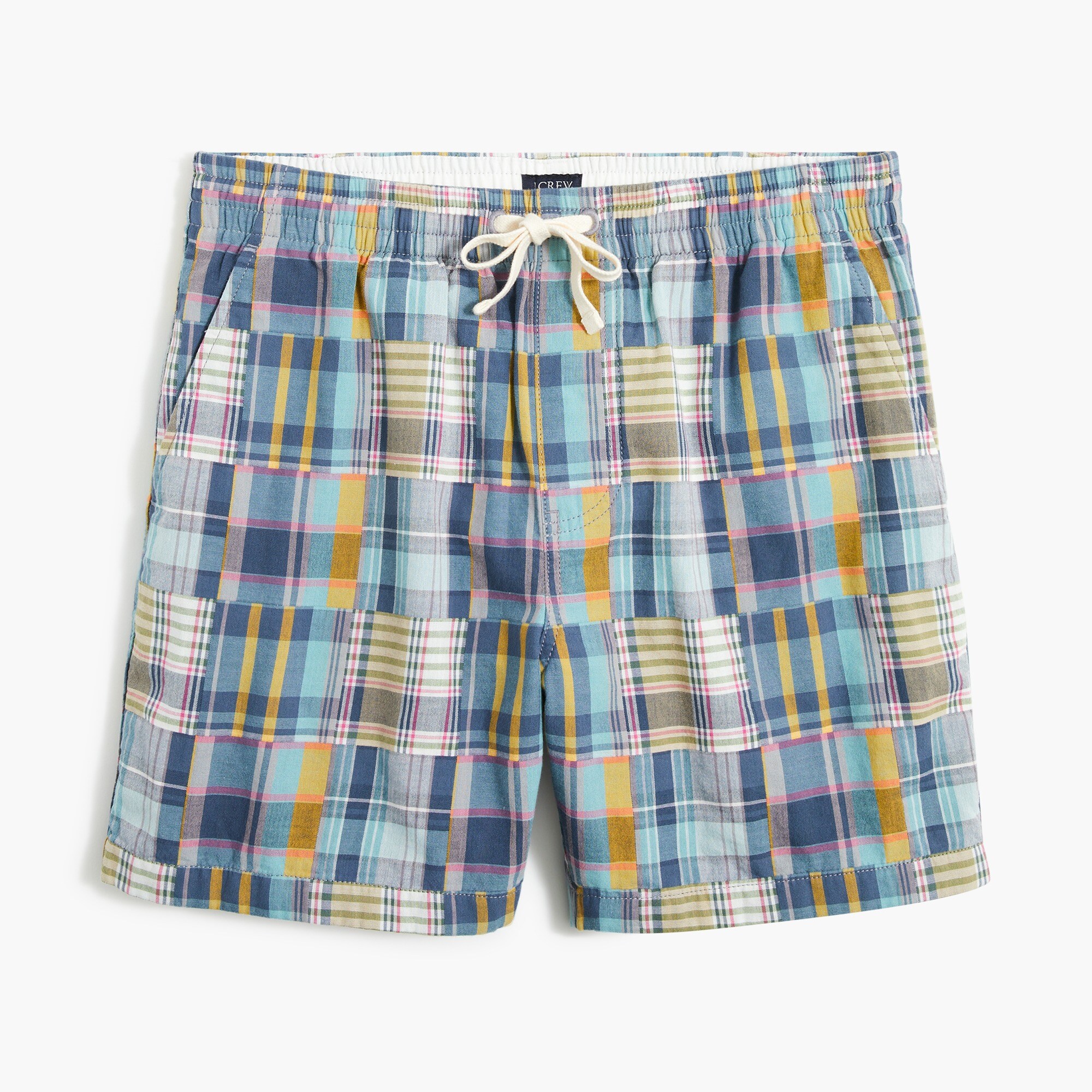 6" mixed-plaid dock short