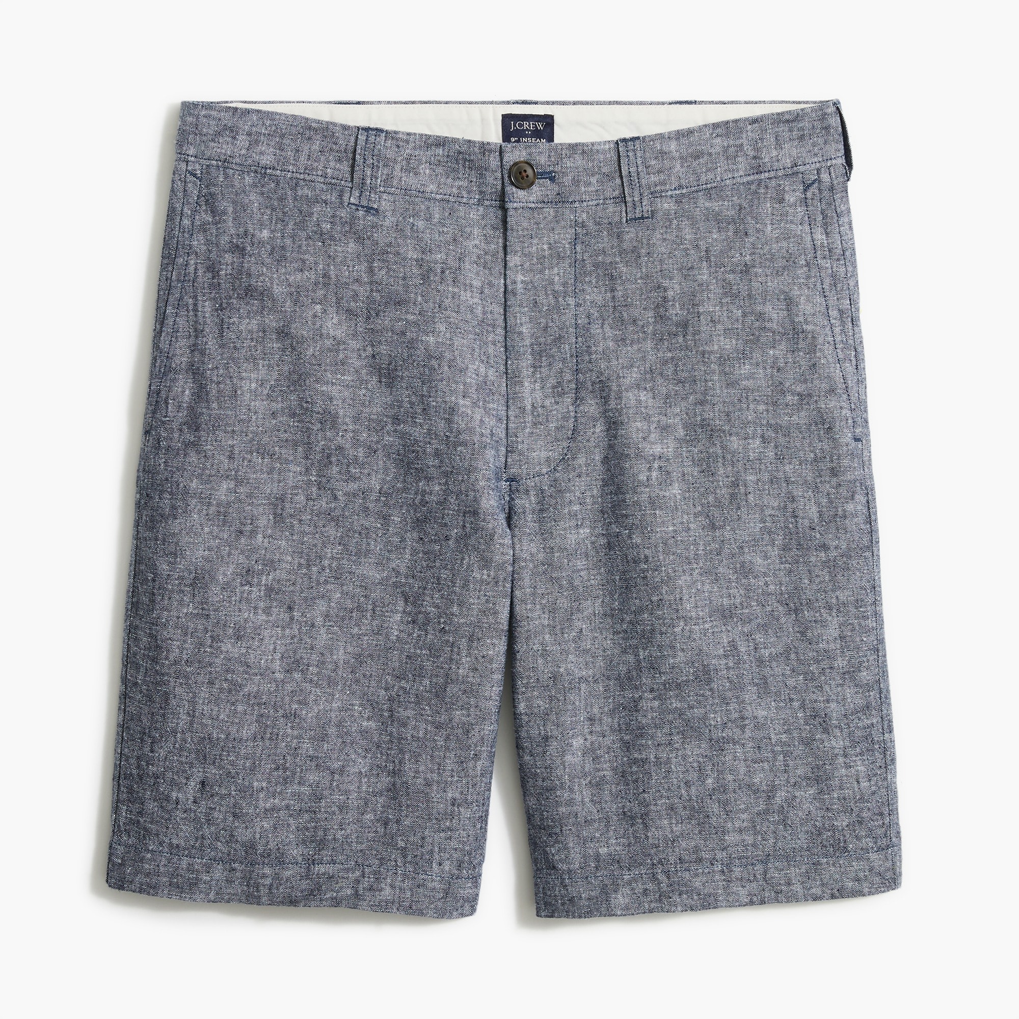 9" cotton-linen short for men